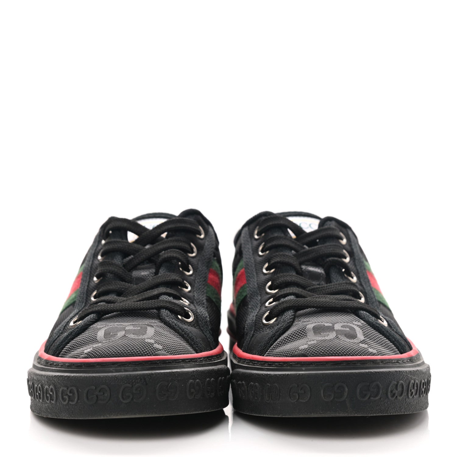 Gucci Econyl Nylon Web Monogram Off The Grid Womens 1977 Tennis Sneakers 37 Black 2 of 9
