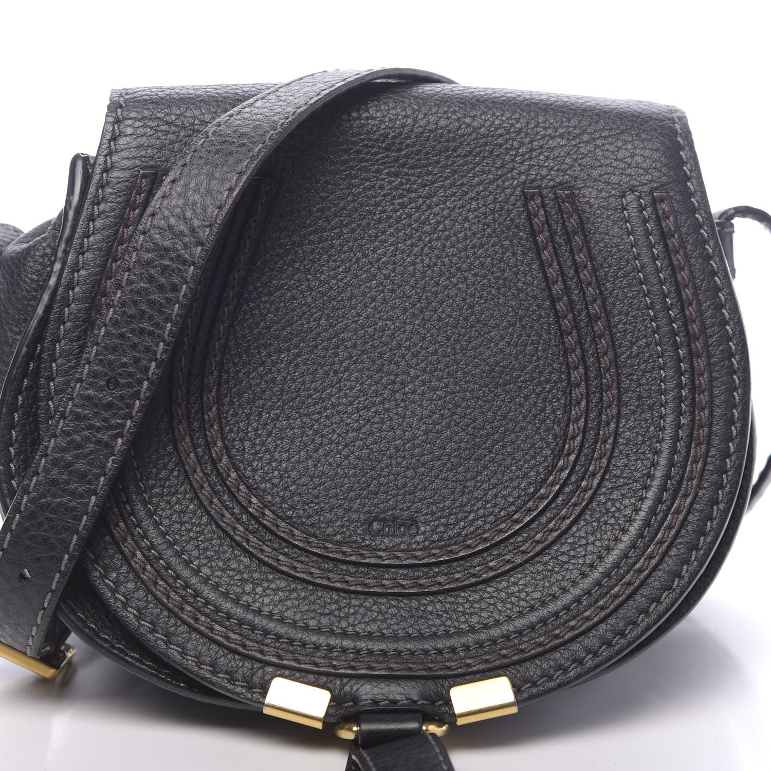 Chloe Calfskin Mini Marcie Round Crossbody Bag Black 14 of 17