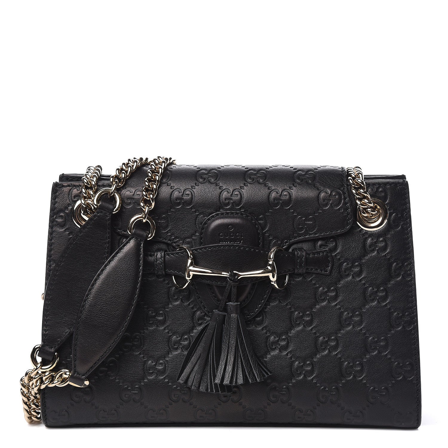 Gucci Guccissima Small Emily Shoulder Bag Black 1 of 11