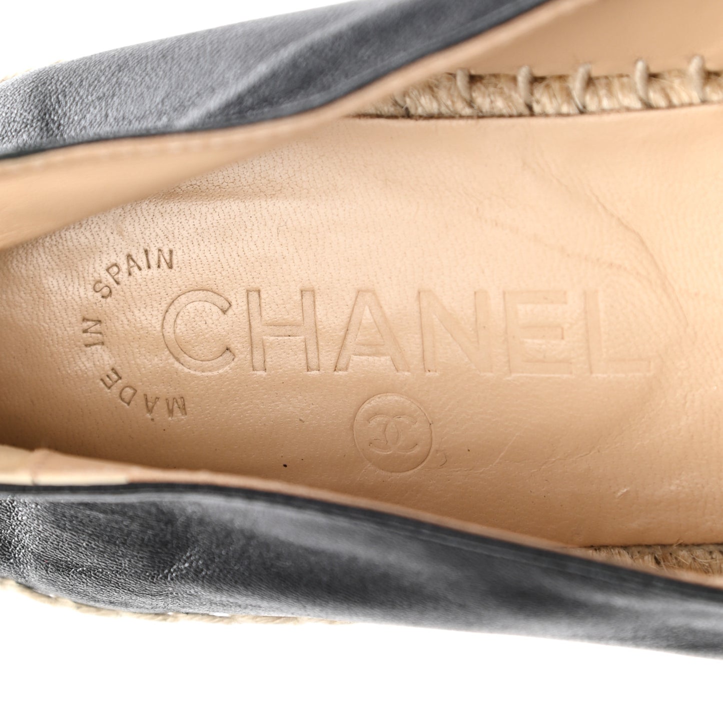 Lambskin CC Espadrilles 38 Black