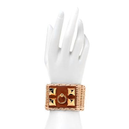 Hermes Barenia Osier Collier De Chien CDC Picnic Bracelet Fauve 2 of 4