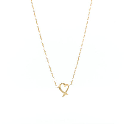 Tiffany 18K Yellow Gold Mini Paloma Picasso Loving Heart Pendant Necklace 1 of 11