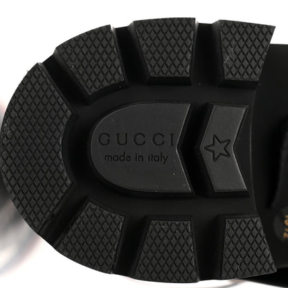 Gucci Calfskin Sylvie Web Womens Lace Up Combat Boots 40.5 Black 6 of 12