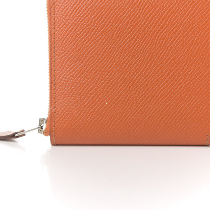 Hermes Epsom Silk'in Compact Wallet Orange 8 of 8