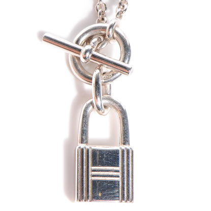 Hermes Sterling Silver Amulette Cadenas Kelly Pendant Necklace 4 of 7
