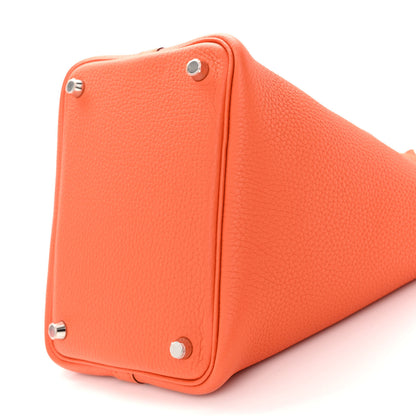 Hermes Taurillon Clemence Picotin Lock 18 PM Orange 10 of 11