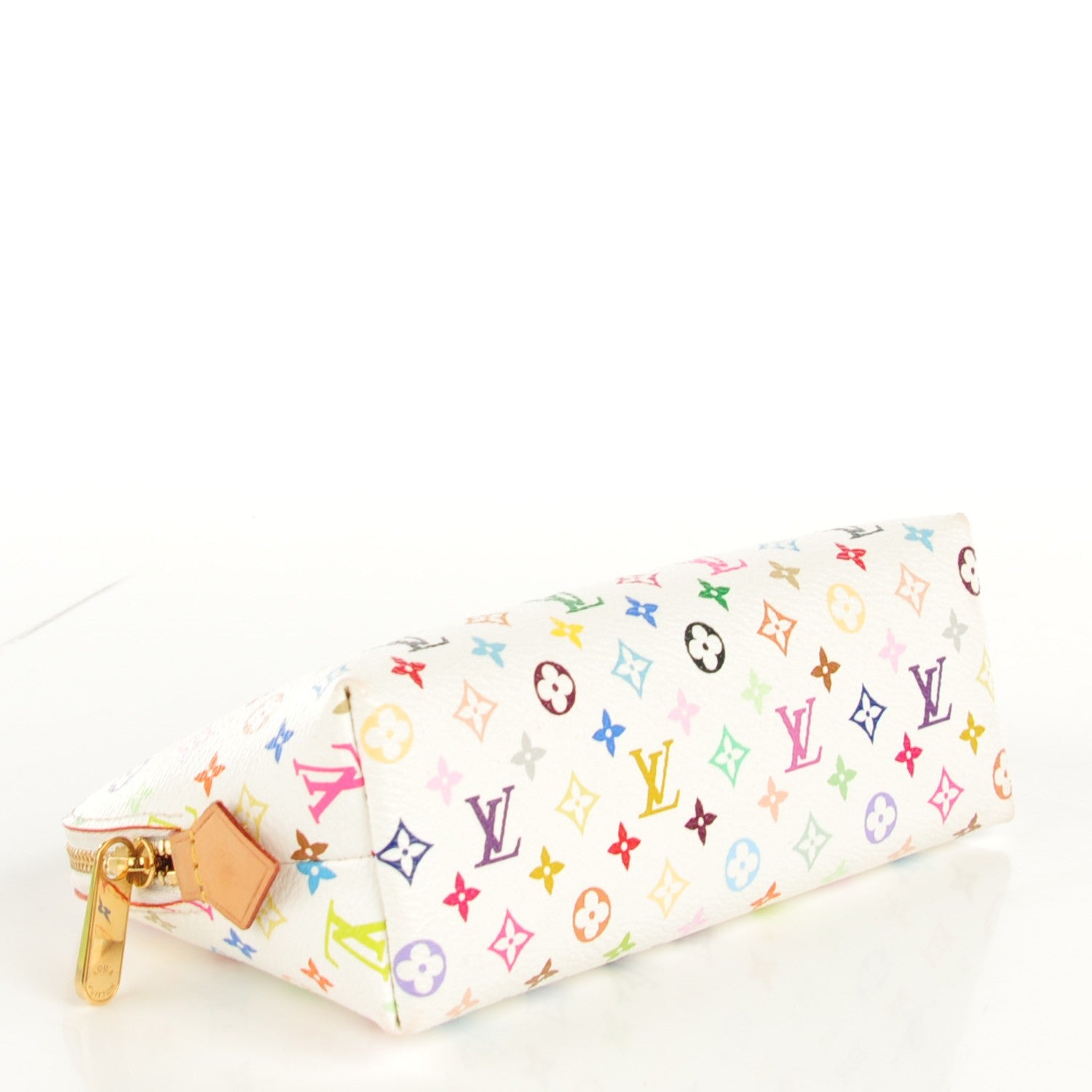Louis Vuitton Monogram Multicolor Cosmetic Pouch White Litchi 4 of 7