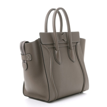 Celine Drummed Calfskin Mini Luggage Souris 3 of 9