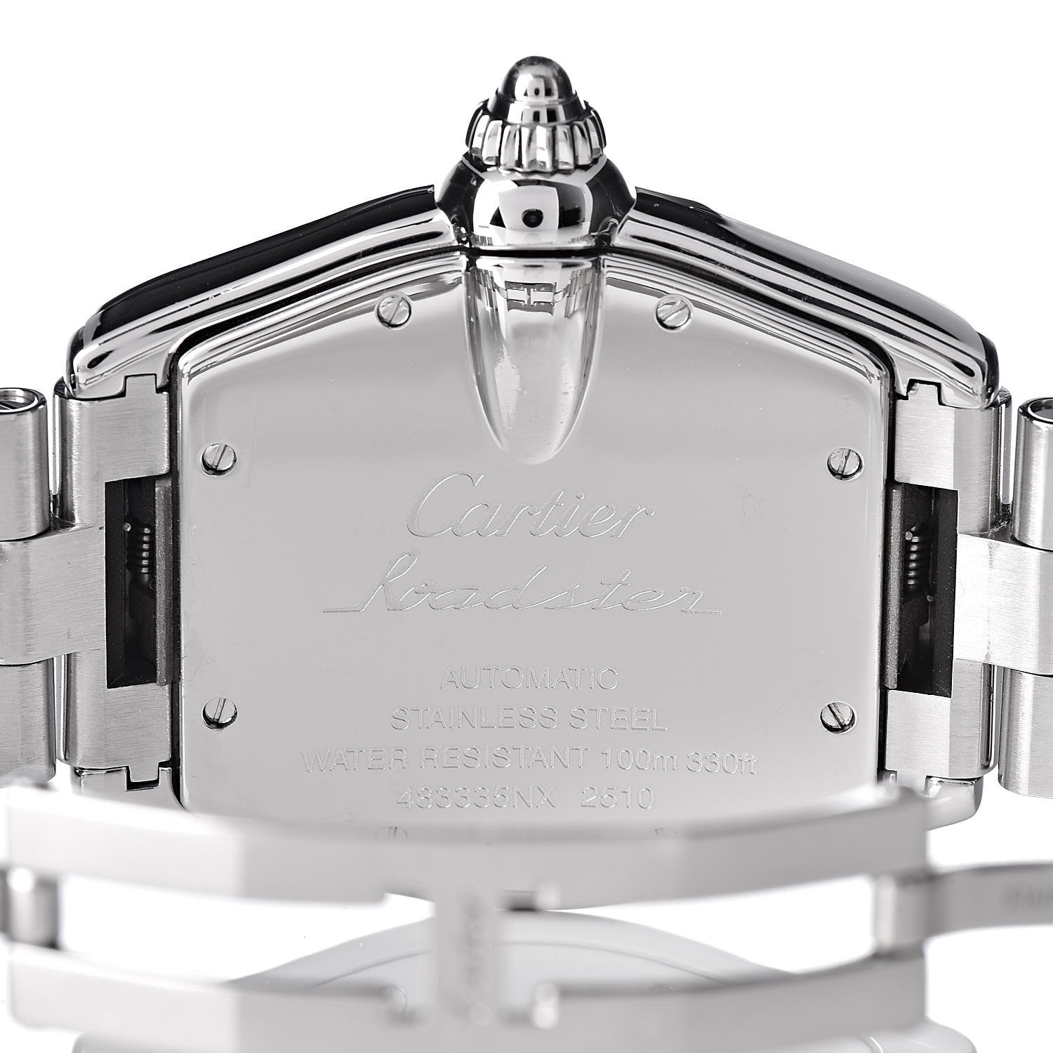 Cartier Stainless Steel 37mm Roadster Automatic Watch Black 6 of 7