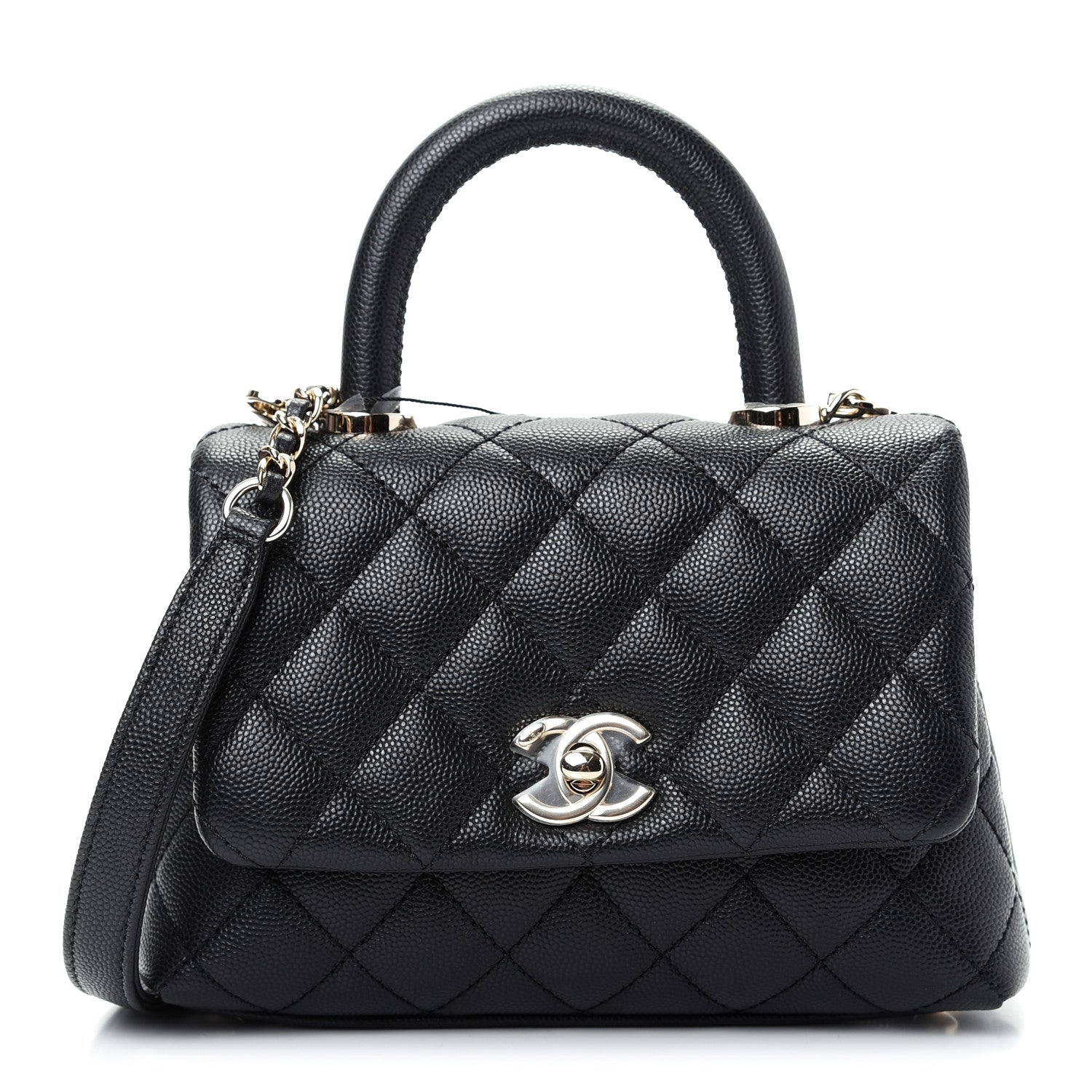 Chanel Caviar Quilted Extra Mini Coco Handle Flap Black 1 of 9