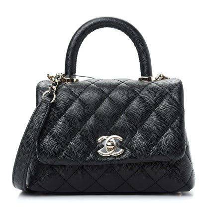 Chanel Caviar Quilted Extra Mini Coco Handle Flap Black 1 of 9