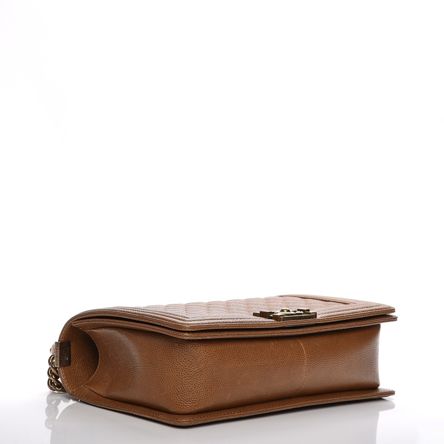 Chanel Caviar Quilted New Medium Boy Flap Light Brown 4 of 8
