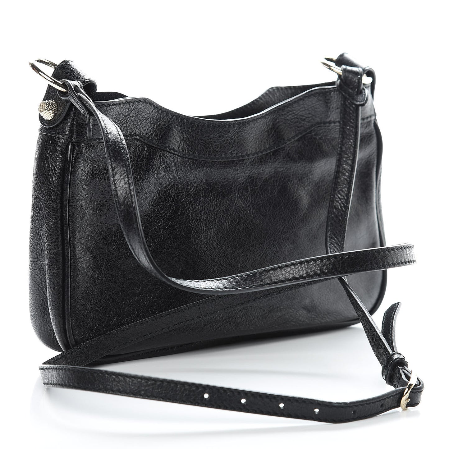 Agneau Giant 12 Gold Hardware Hip Black