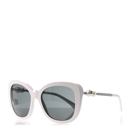 Chanel Acetate Butterfly Winter Pearl Sunglasses 5339-H White 1 of 4