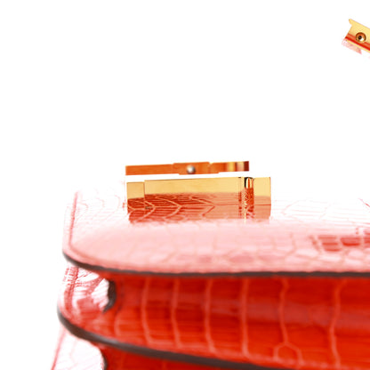 Hermes Shiny Alligator Constance 18 Orange Poppy 13 of 18