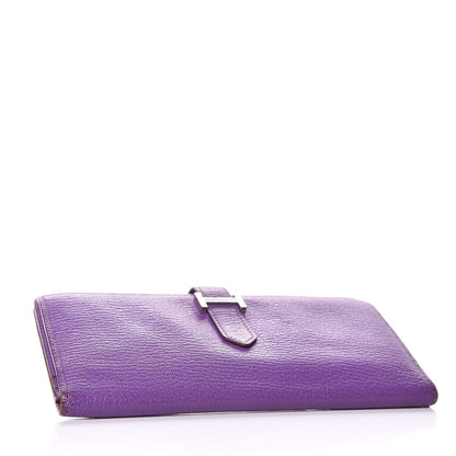 Hermes Chèvre Mysore Bearn Gusset Wallet Parme 4 of 23