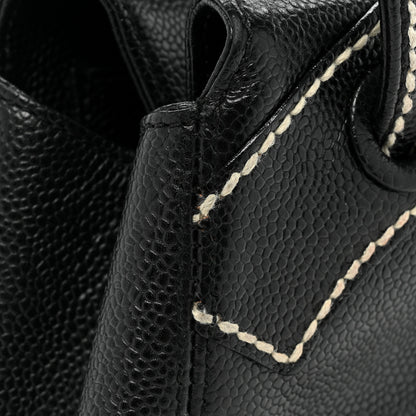 Chanel Caviar CC Stitched Small Tote Black 19 of 19