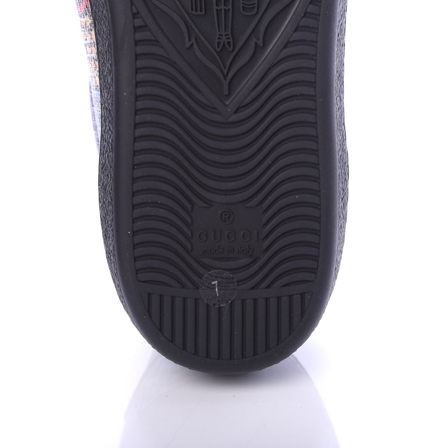 GG Supreme Monogram Psychedelic Mens Ace Sneakers 7 Black Multicolor