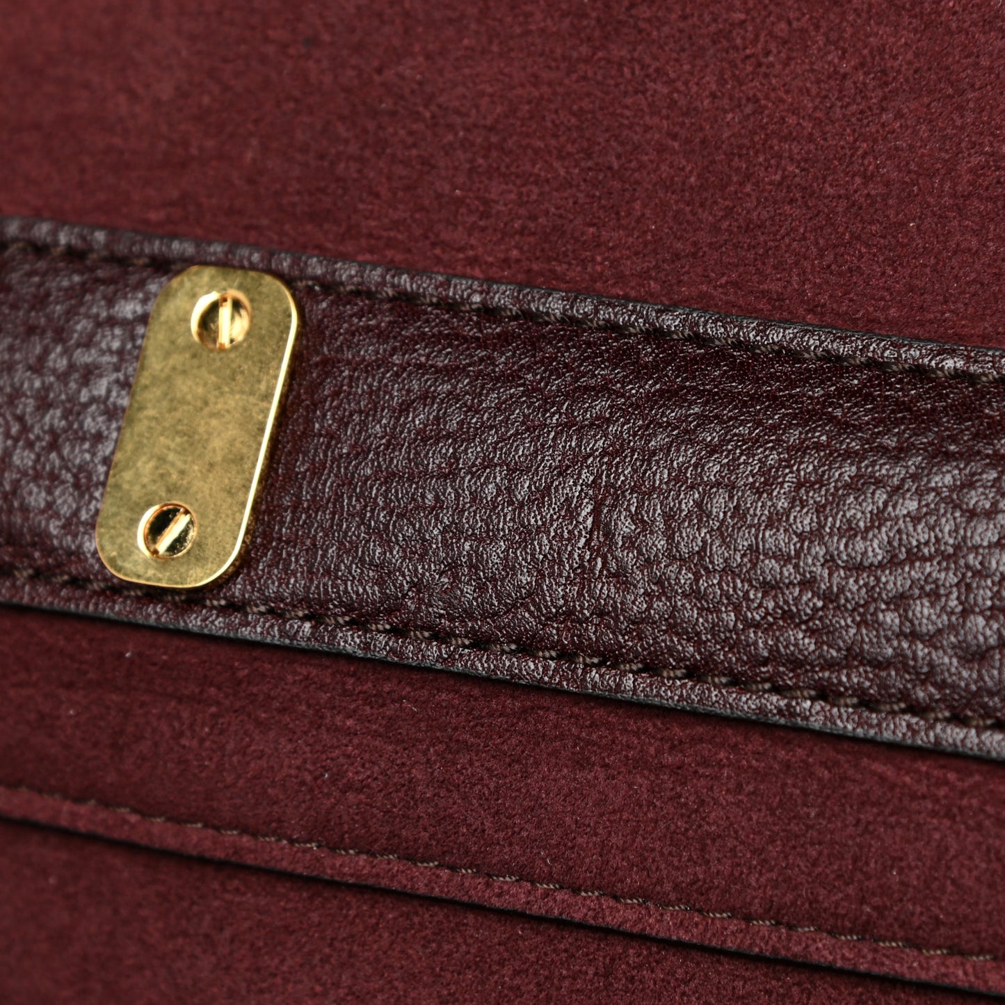 Glossy Goatskin Medium Lily Oxblood