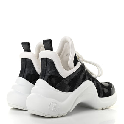Louis Vuitton Calfskin Technical Nylon Damier Graphite LV Archlight Sneakers 36 Black White 4 of 11