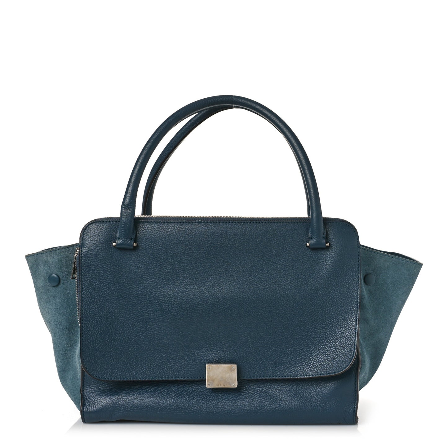 Drummed Calfskin Suede Double Zip Trapeze Orage