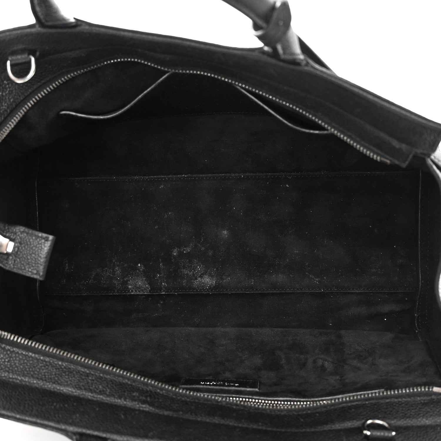 Saint Laurent Grained Calfskin Small Cabas Rive Gauche Black 5 of 17