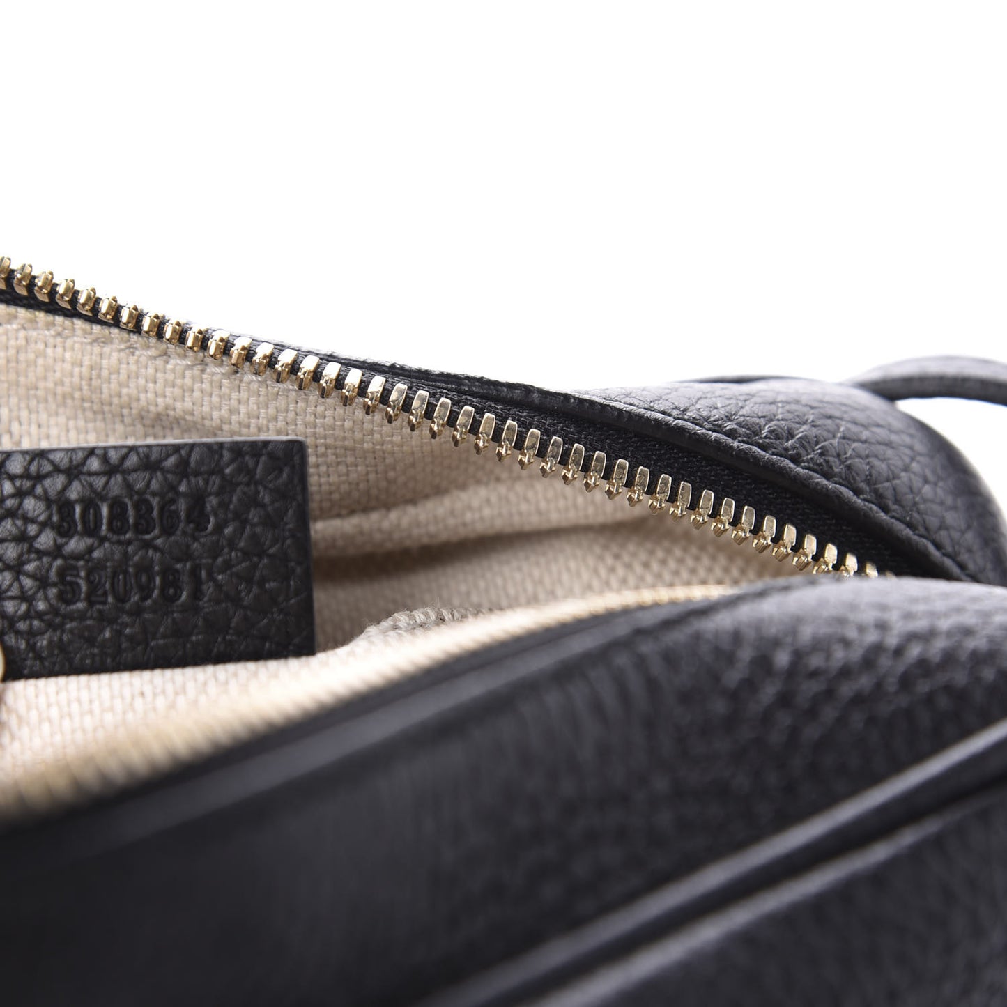 Pebbled Calfskin Small Soho Disco Bag Black