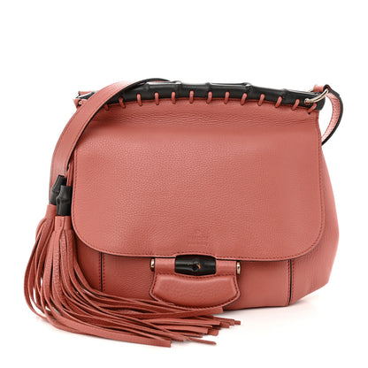 Gucci Calfskin Medium Nouveau Fringe Shoulder Bag Pink 1 of 17
