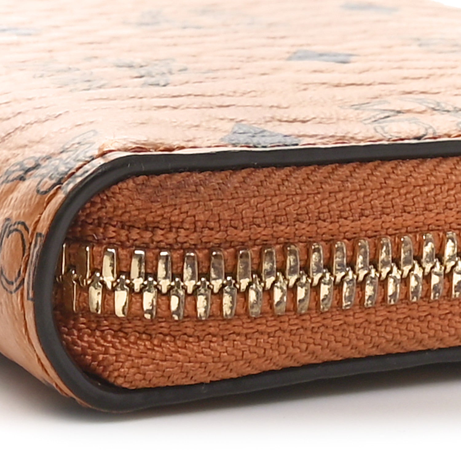 MCM Visetos Small Zip Around Wallet Cognac 1657409 – FASHIONPHILE