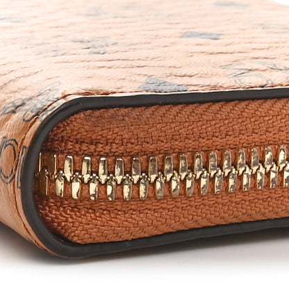 MCM Visetos Small Zip Around Wallet Cognac 9 of 9