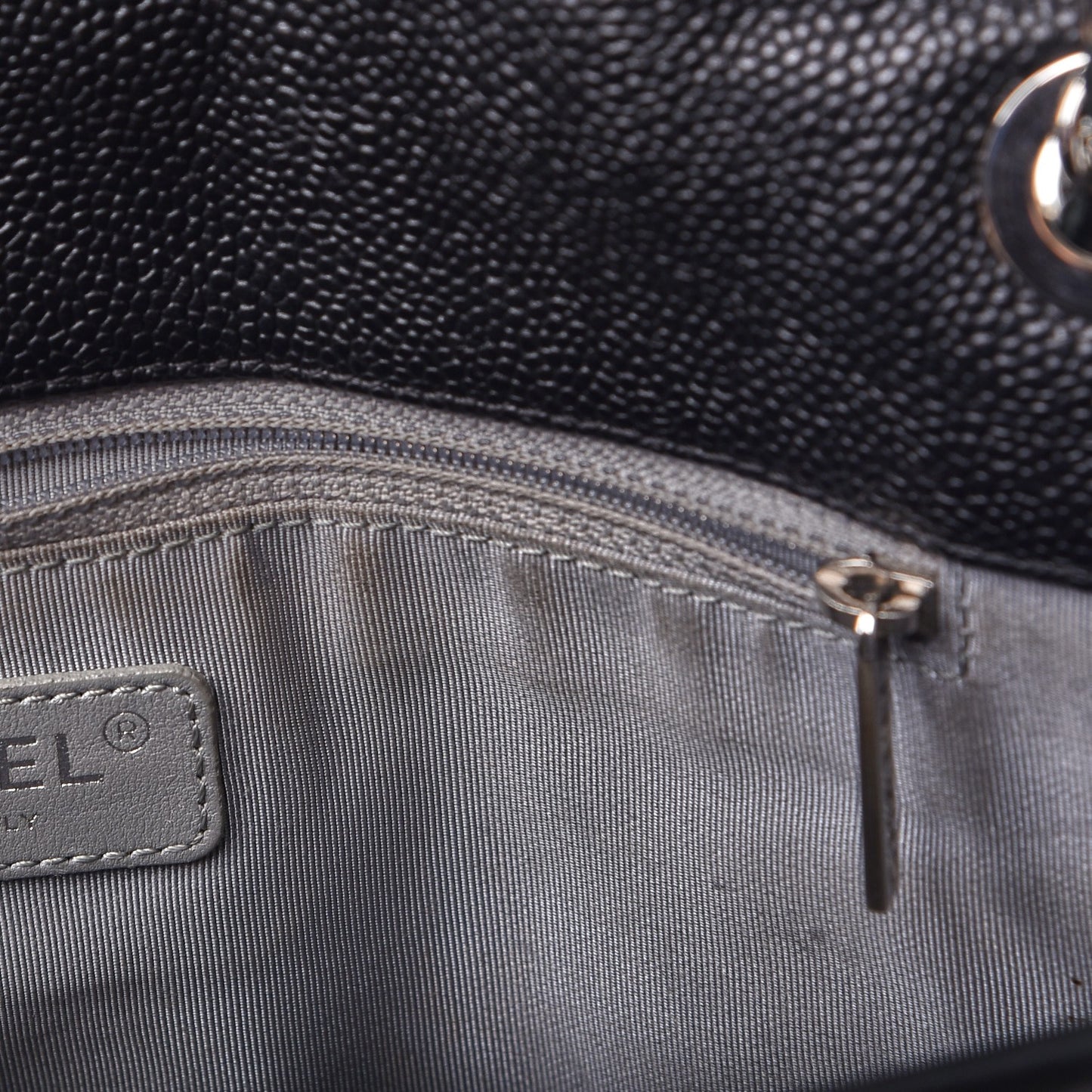 Caviar Quilted Large French Riviera Flap Black