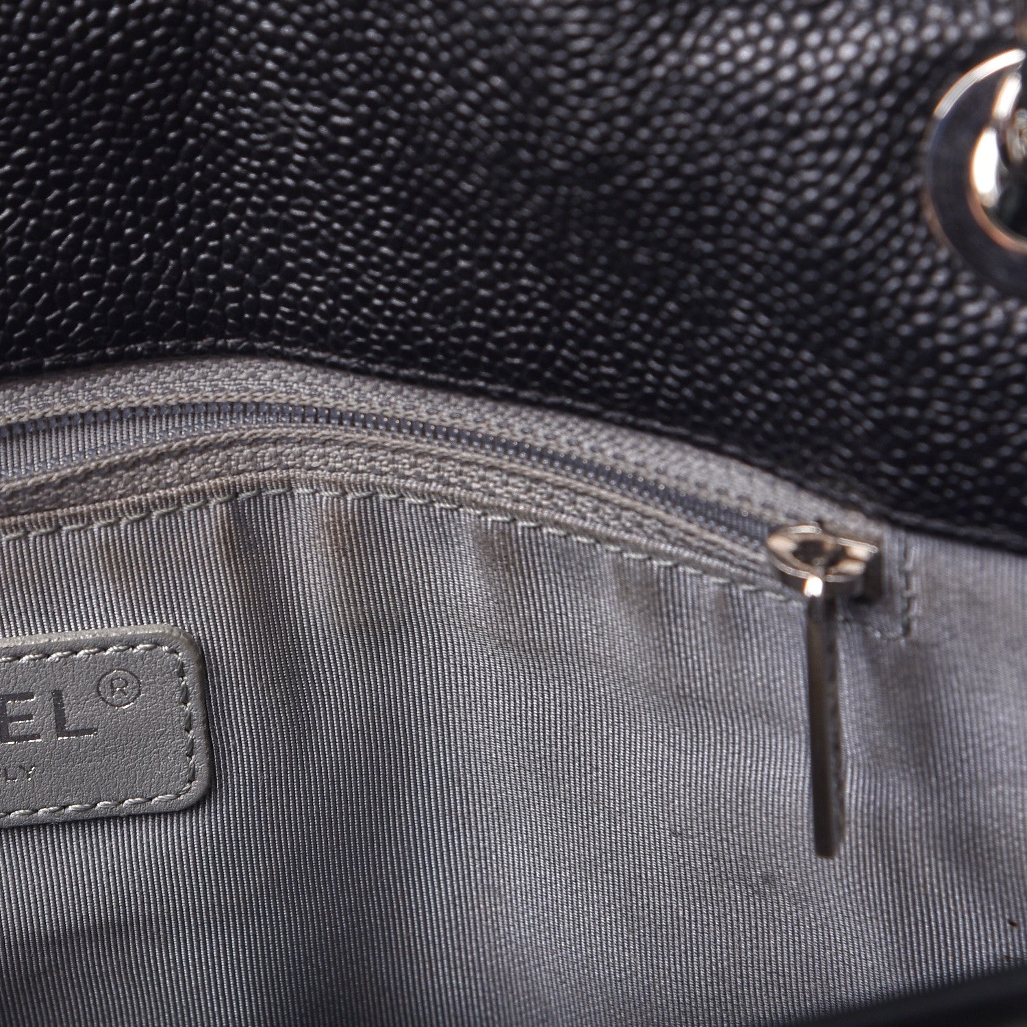 Chanel Caviar Quilted Large French Riviera Flap Black 10 of 13