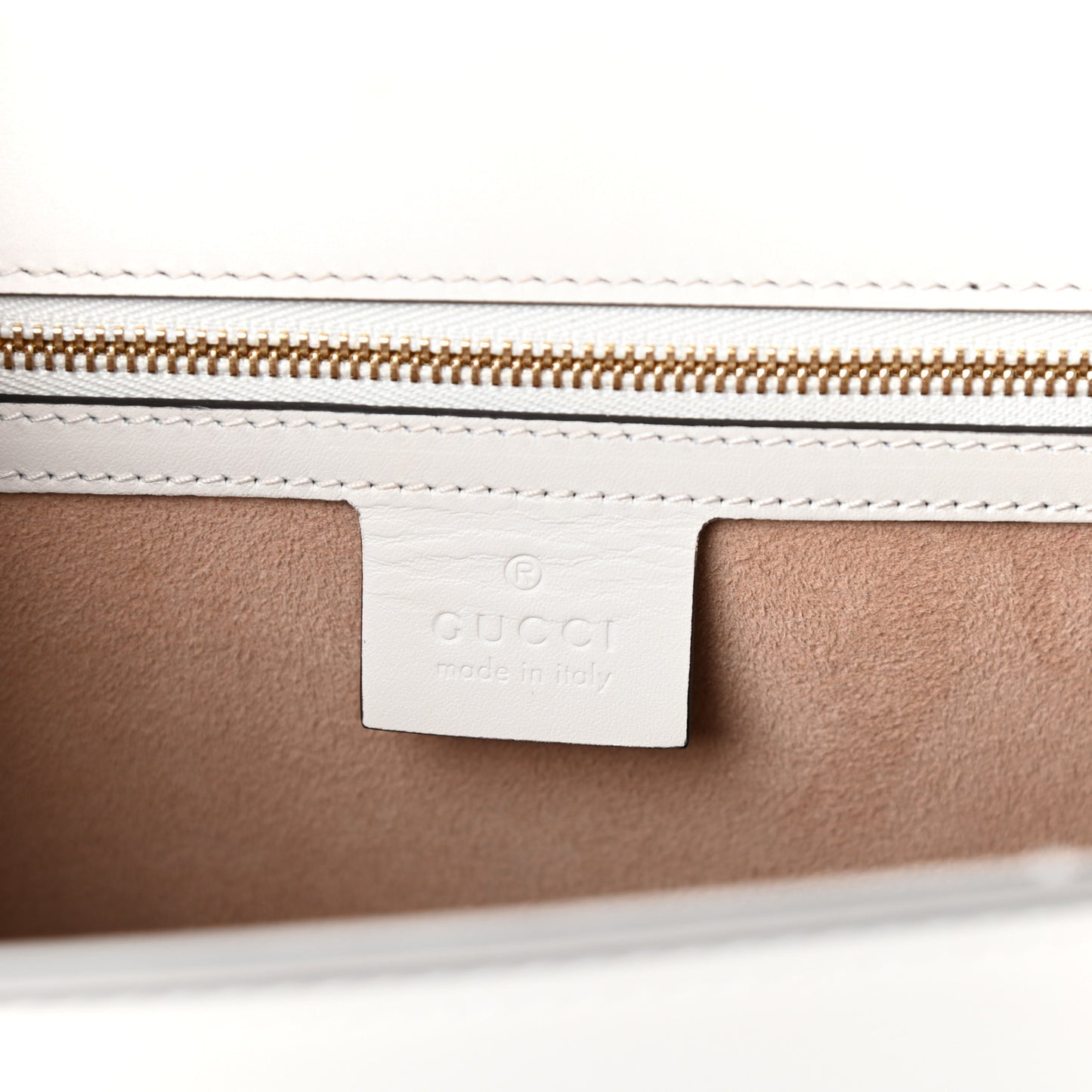 Calfskin Web Medium Sylvie Top Handle Bag White