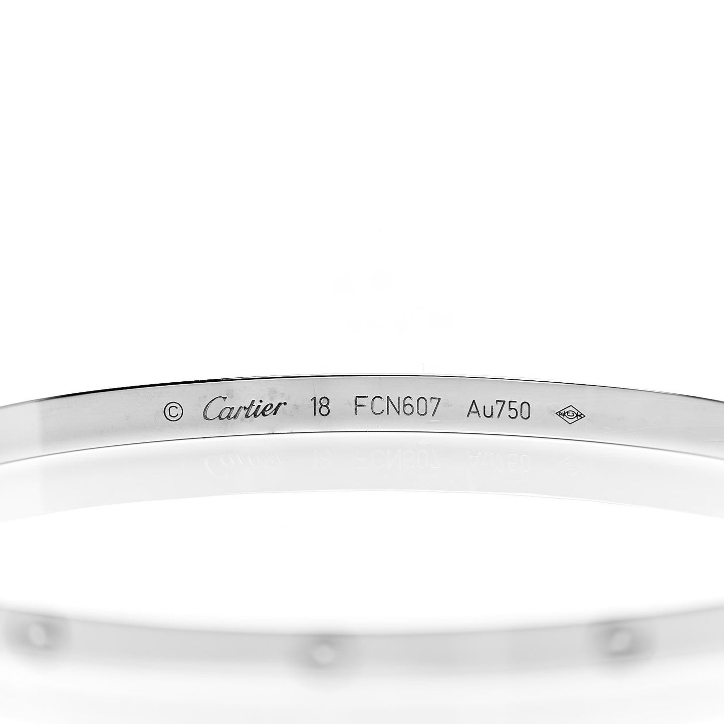 18K White Gold Small LOVE Bracelet 18