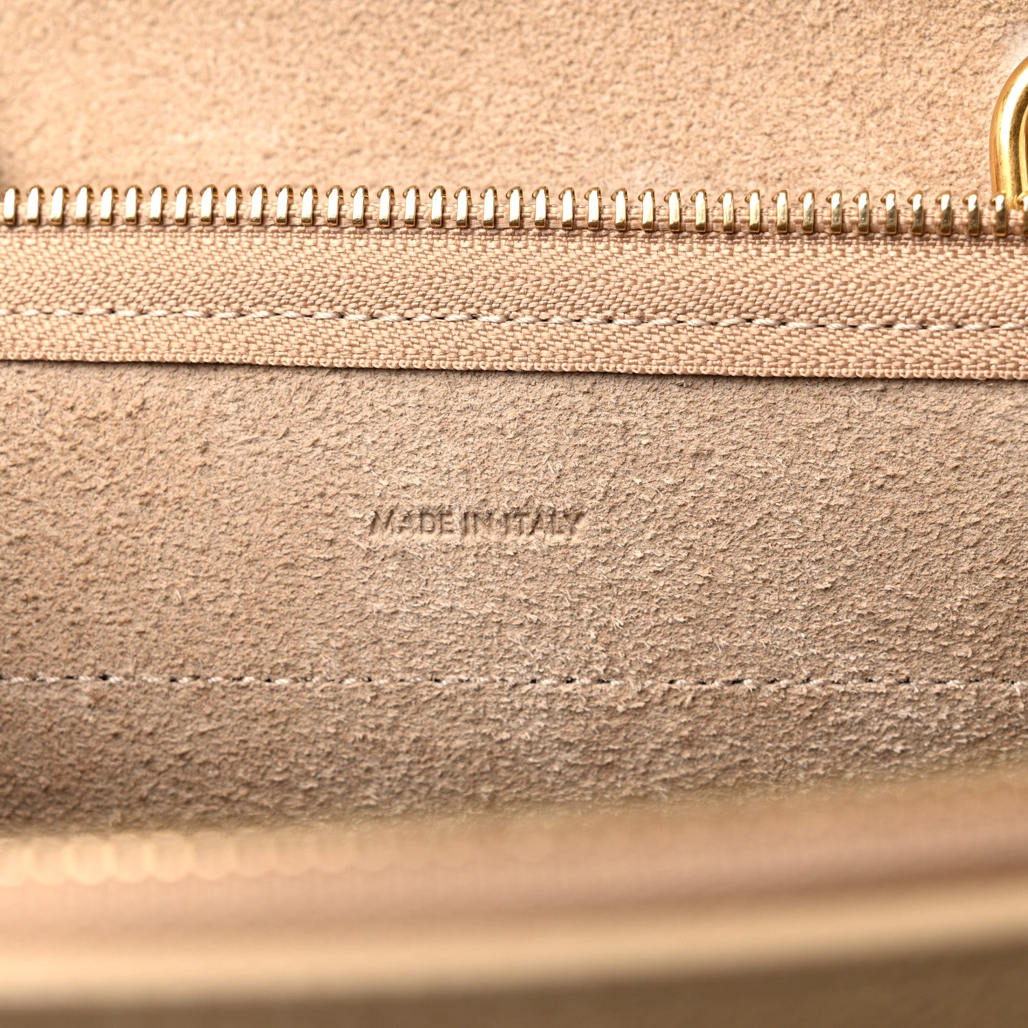 Celine Laminated Calfskin Nano Belt Bag Gold 6 of 10