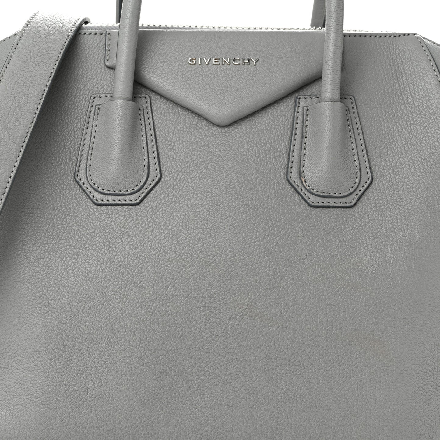 Sugar Goatskin Medium Antigona Pearl Grey