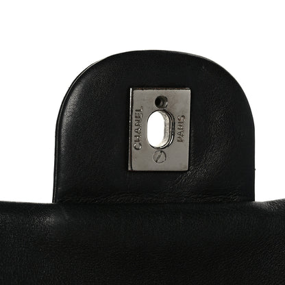 Chanel Calfskin Quilted Large Cambon Flap Black White 12 of 12