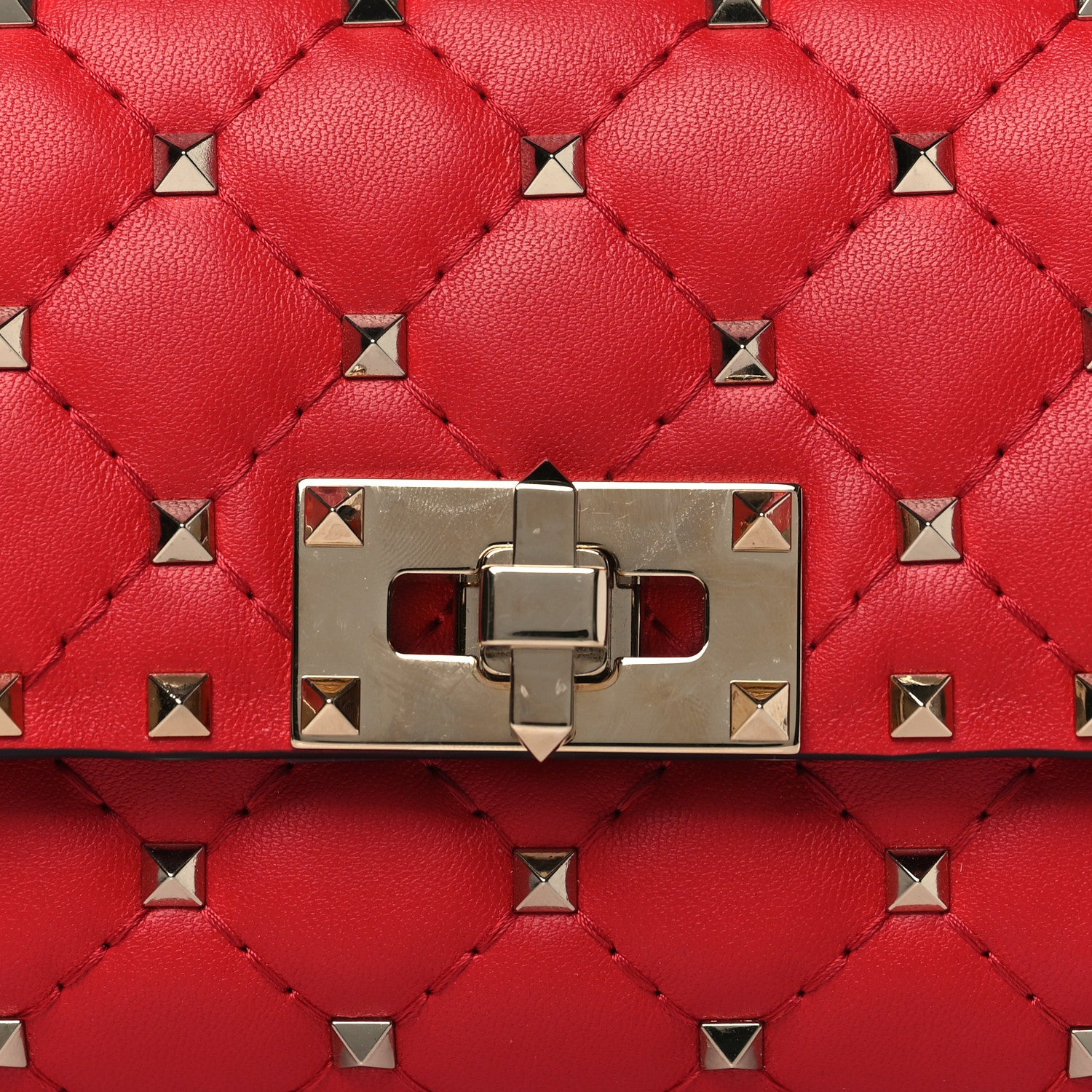 Valentino Garavani Nappa Rockstud Spike Belt Bag Rouge Pur 8 of 10