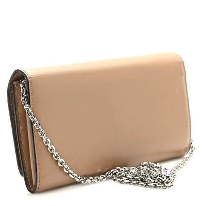Fendi Vitello Liberty Studded Continental Wallet On Chain Brown Multicolor 2 of 11