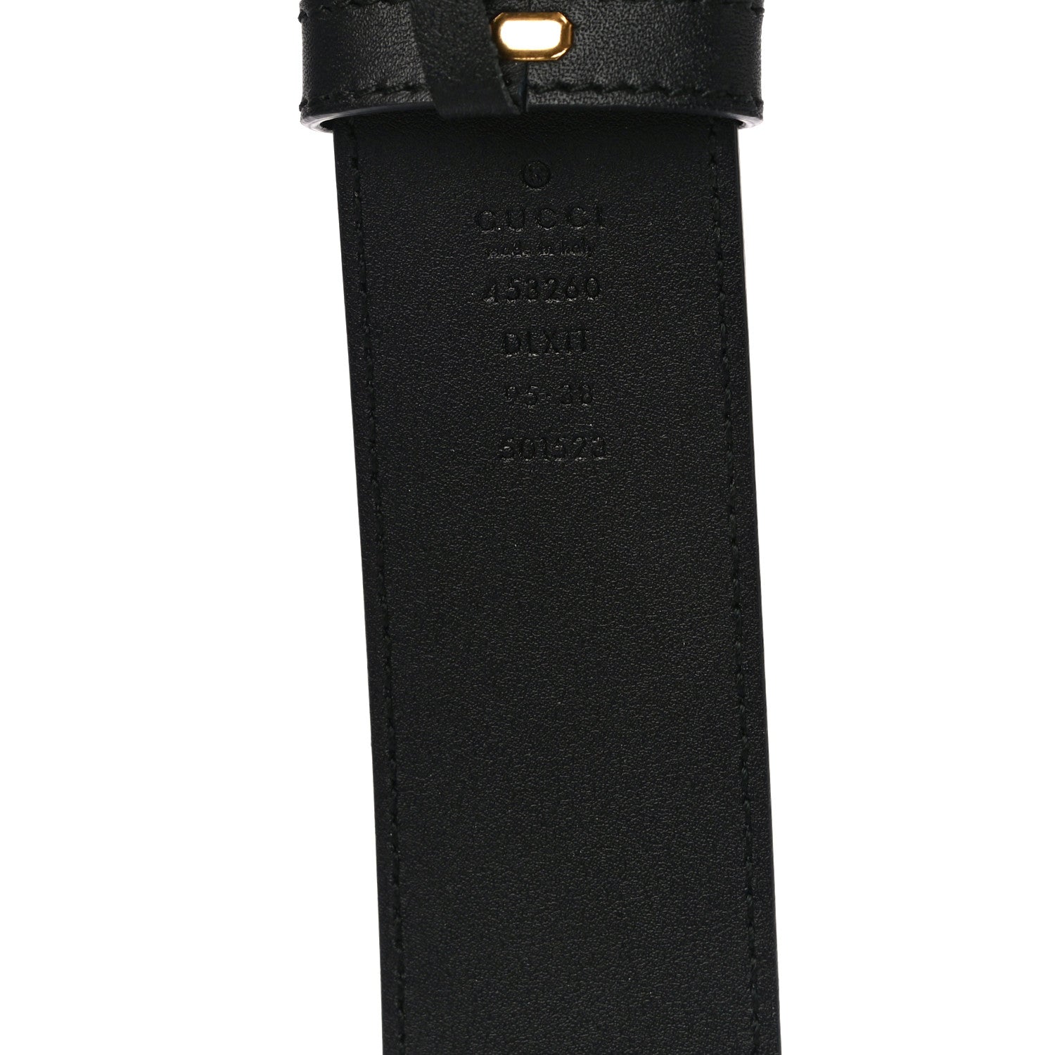 Gucci Moon Calfskin Pearl Double G 40mm Belt 95 38 Black Cream 5 of 9