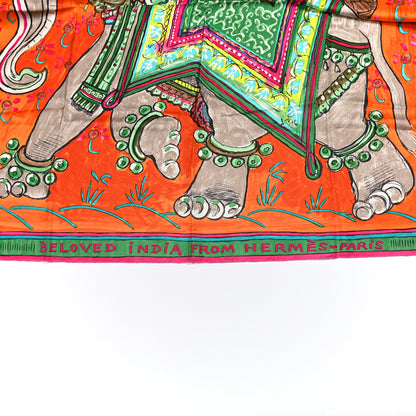 Hermes Silk Beloved India Scarf 90 4 of 4