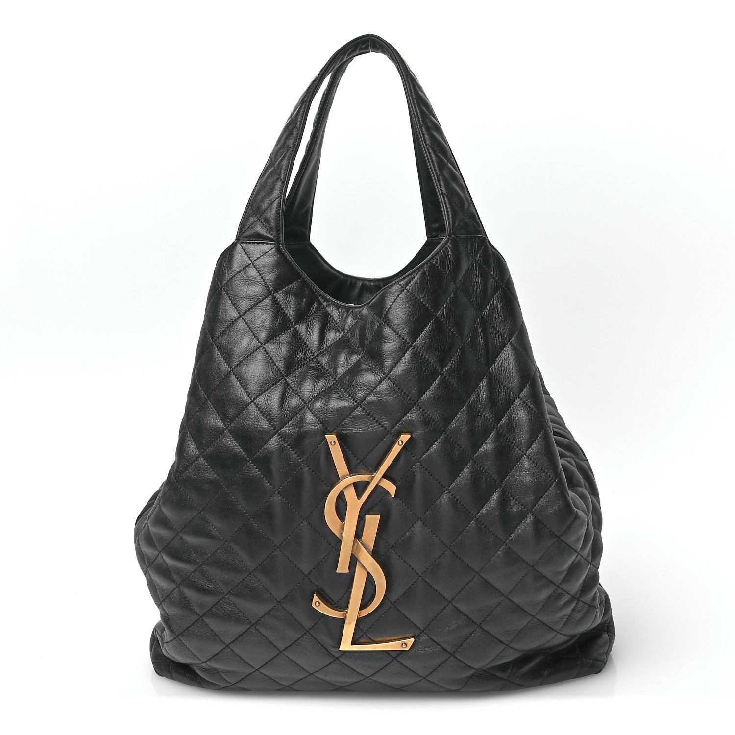 Saint Laurent Lambskin Quilted Maxi Icare Shopping Tote Black 1 of 12