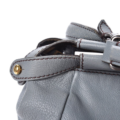 Fendi Goatskin Zucca Large Peekaboo Iconic Satchel Grigio Tobacco Black 10 of 20
