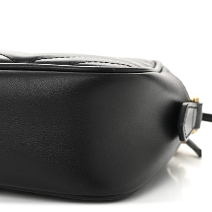 Gucci Calfskin Matelasse Small GG Marmont Chain Shoulder Bag Black 10 of 12