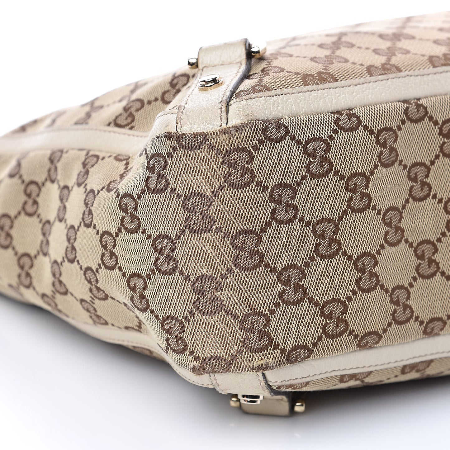 Monogram Medium Abbey Tote White