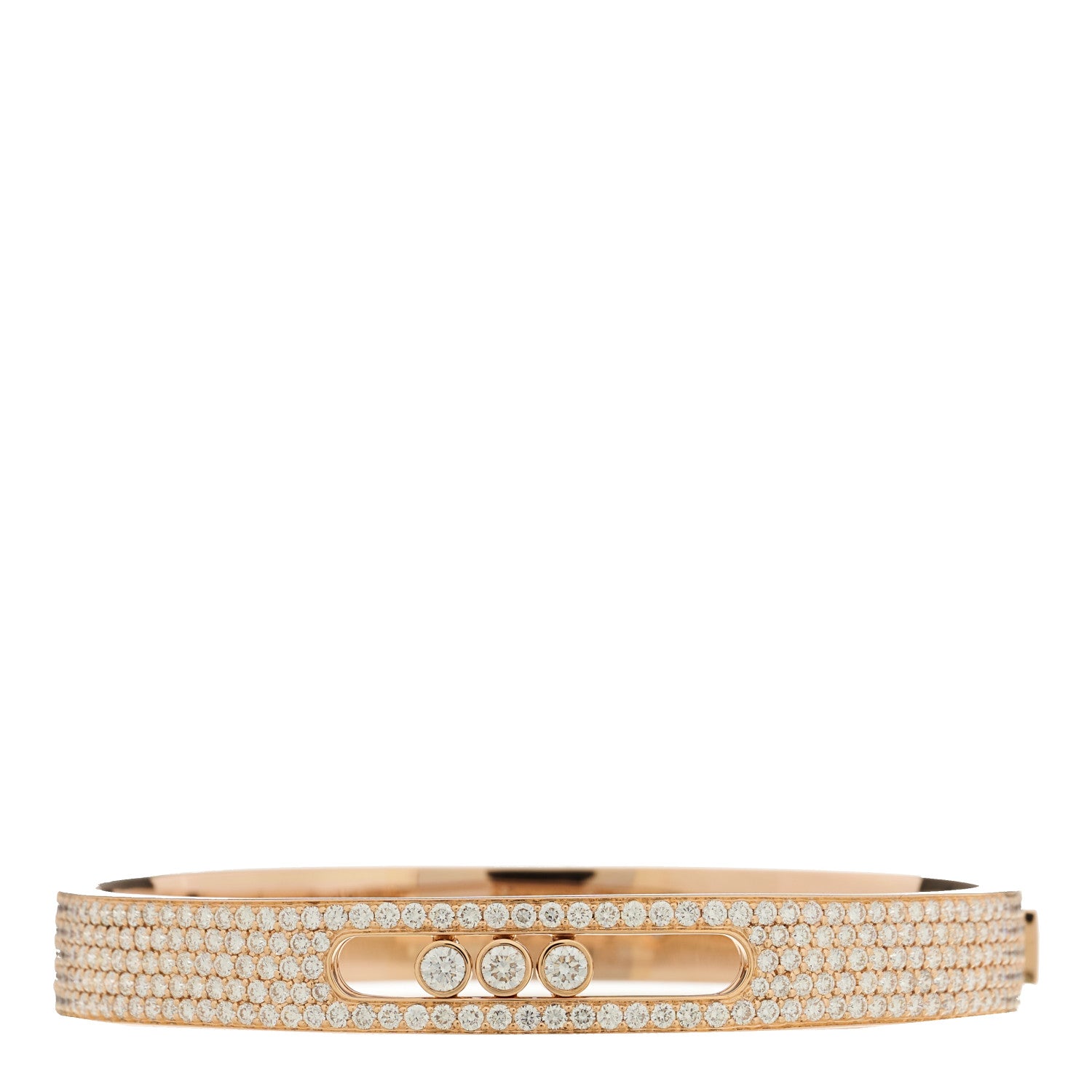 Messika 18K Rose Gold Diamond Move Joaillerie Pave Bangle Bracelet 1 of 4