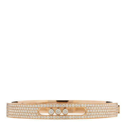 Messika 18K Rose Gold Diamond Move Joaillerie Pave Bangle Bracelet 1 of 4