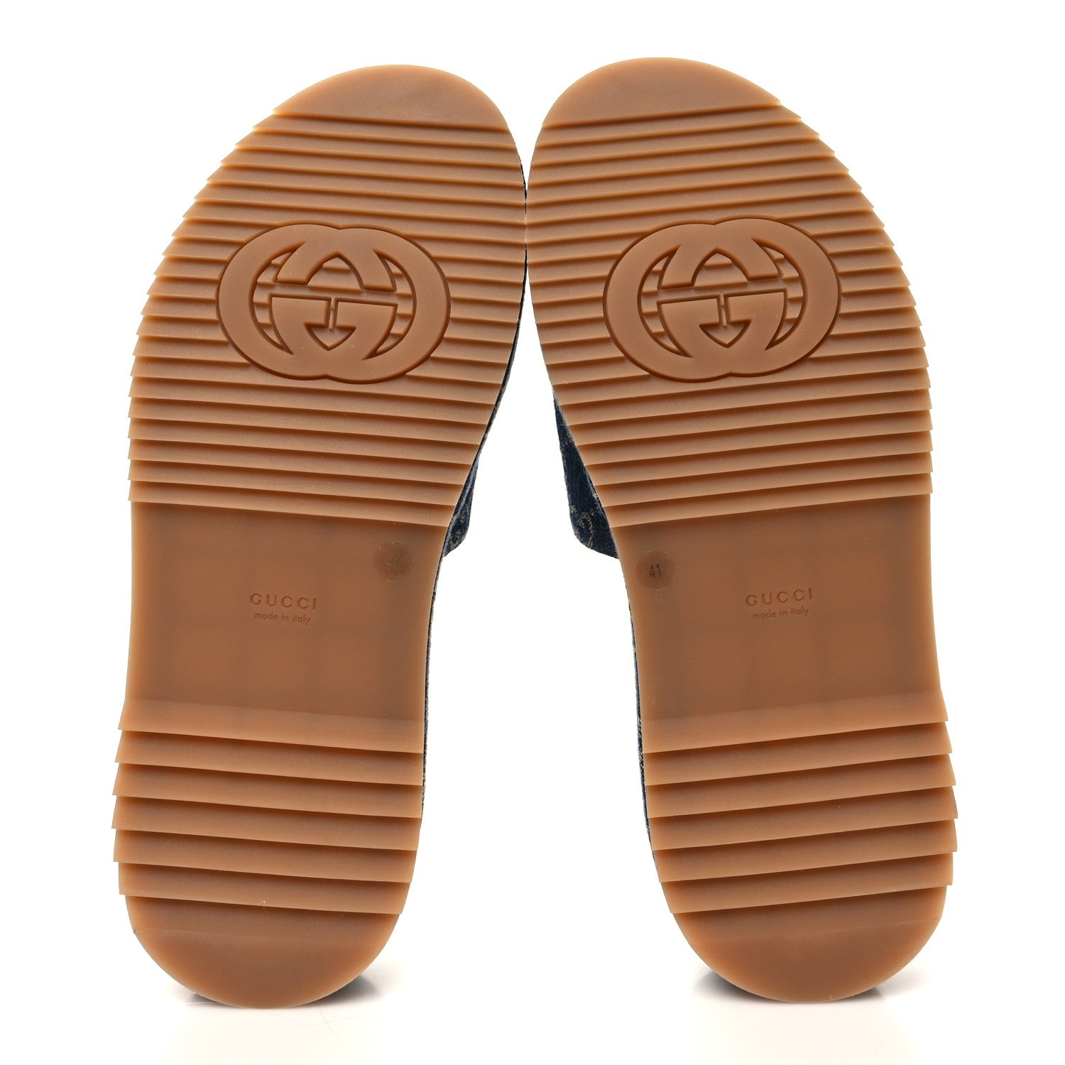 Gucci New Denim GG Monogram Angelina Platform 55mm Slide Sandals 41 Blue Tea 5 of 8