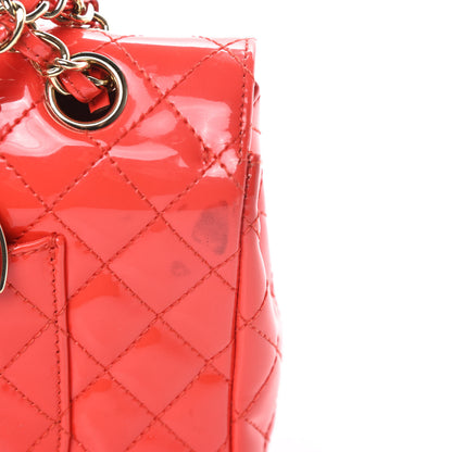 Chanel Patent Calfskin Quilted Valentine Charms Medium Single Flap Red 17 of 19