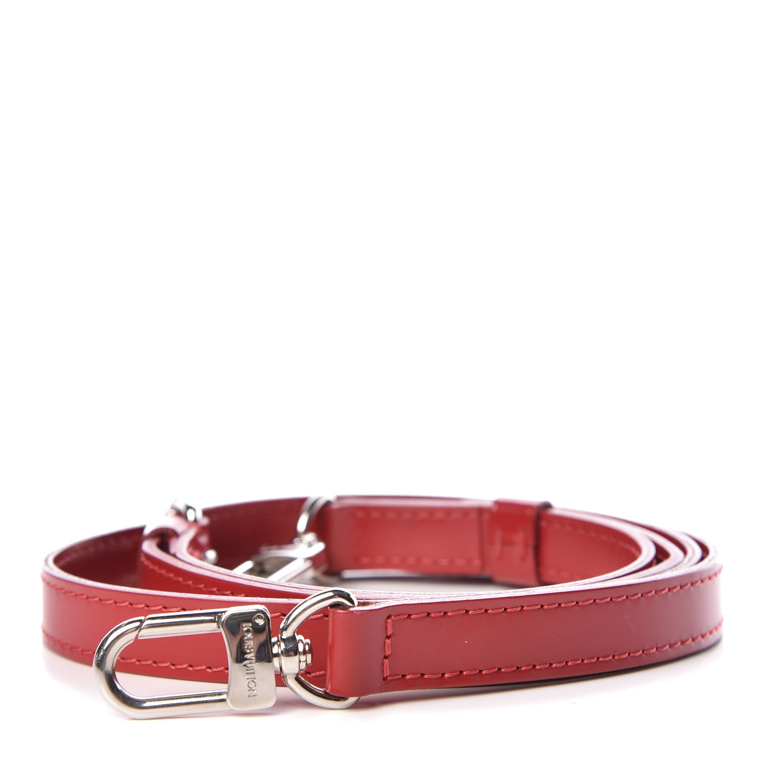 Louis Vuitton Calfskin 16mm Adjustable Shoulder Strap Red 1 of 4